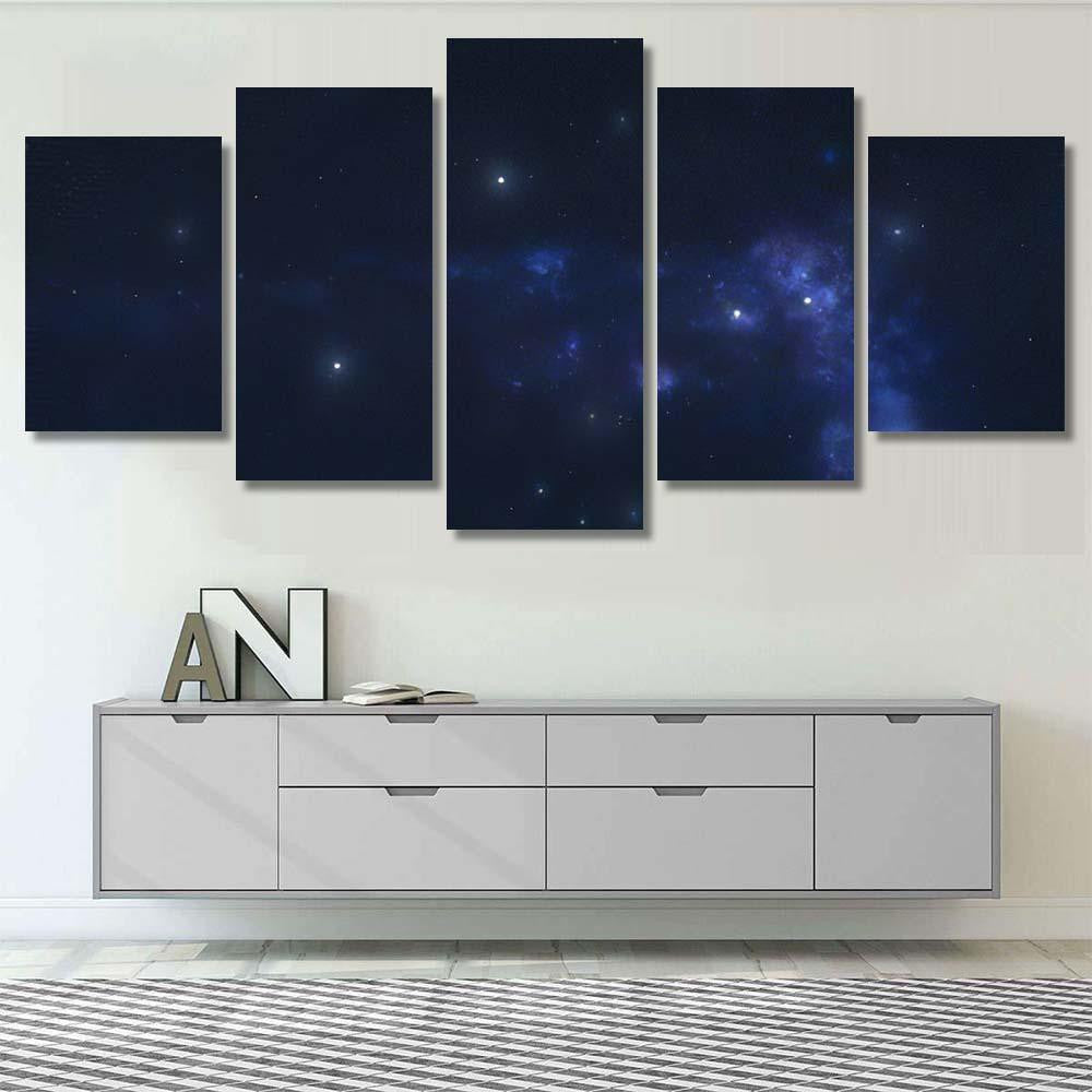 Monoceros Stars Outer Space Unicorn Constellation Galaxy Sky and Space Multi Piece Panel Canvas Home Decor Housewarming Gift Ideas Poster Canvas Gallery Prints