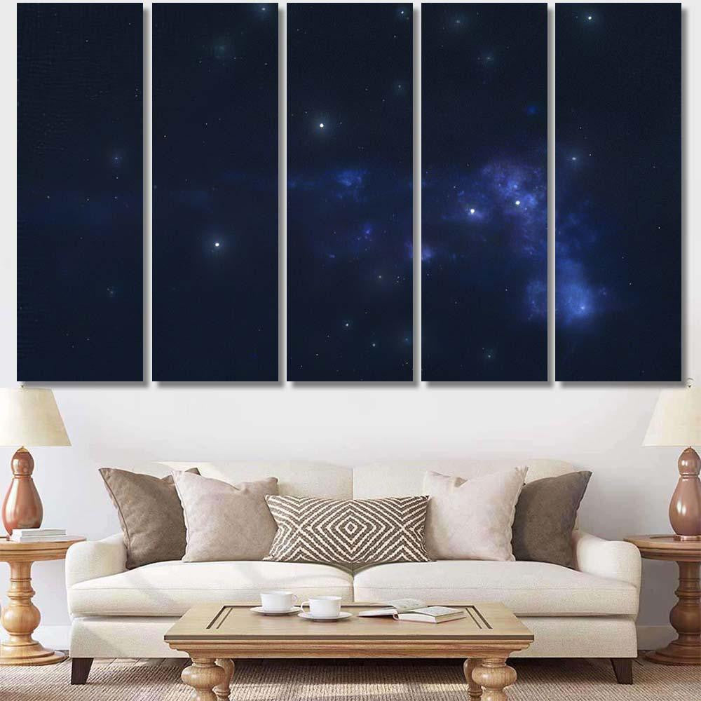 Monoceros Stars Outer Space Unicorn Constellation Galaxy Sky and Space Multi Piece Panel Canvas Home Decor Housewarming Gift Ideas Poster Canvas Gallery Prints