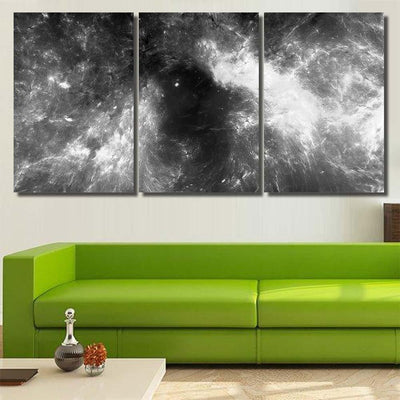 Glowing Nebula Space Black White Texture Galaxy Sky and Space Multi Piece Panel Canvas Home Decor Housewarming Gift Ideas Poster Canvas Gallery Prints