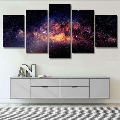 Milky Way Galaxy Star Space Dust 2 1 Galaxy Sky and Space Multi Piece Panel Canvas Home Decor Housewarming Gift Ideas Poster Canvas Gallery Prints