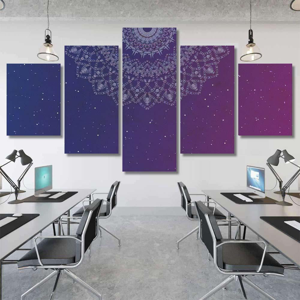 Mandala Colorful Galaxy Style Backdrop Ancient Galaxy Sky and Space Multi Piece Panel Canvas Home Decor Housewarming Gift Ideas Poster Canvas Gallery Prints