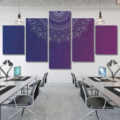 Mandala Colorful Galaxy Style Backdrop Ancient Galaxy Sky and Space Multi Piece Panel Canvas Home Decor Housewarming Gift Ideas Poster Canvas Gallery Prints
