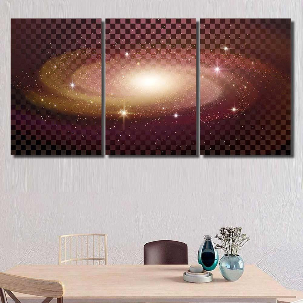 Realistic Milky Way Spiral Galaxy Stars Galaxy Sky and Space Multi Piece Panel Canvas Home Decor Housewarming Gift Ideas Poster Canvas Gallery Prints