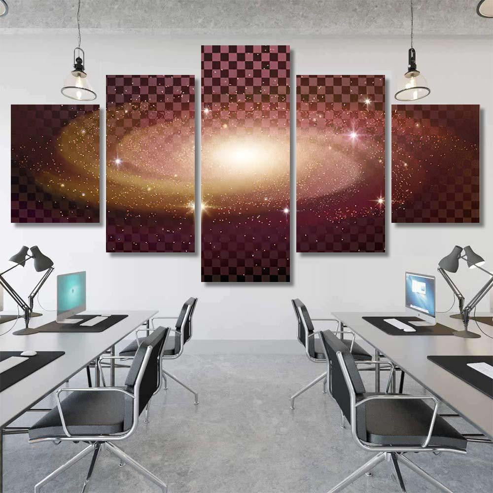 Realistic Milky Way Spiral Galaxy Stars Galaxy Sky and Space Multi Piece Panel Canvas Home Decor Housewarming Gift Ideas Poster Canvas Gallery Prints