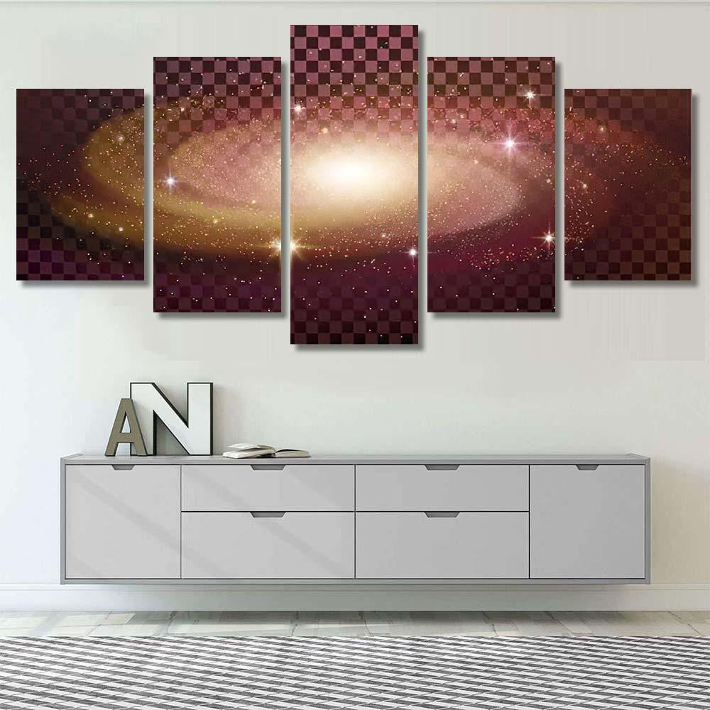 Realistic Milky Way Spiral Galaxy Stars Galaxy Sky and Space Multi Piece Panel Canvas Home Decor Housewarming Gift Ideas Poster Canvas Gallery Prints