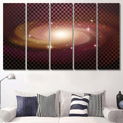Realistic Milky Way Spiral Galaxy Stars Galaxy Sky and Space Multi Piece Panel Canvas Home Decor Housewarming Gift Ideas Poster Canvas Gallery Prints