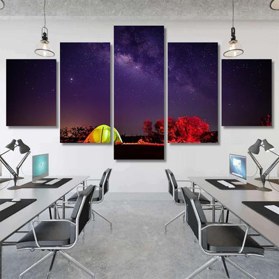 Mysterious Light Beautiful Milky Way Galaxy Sky and Space Multi Piece Panel Canvas Home Decor Housewarming Gift Ideas Poster Canvas Gallery Prints