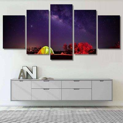 Mysterious Light Beautiful Milky Way Galaxy Sky and Space Multi Piece Panel Canvas Home Decor Housewarming Gift Ideas Poster Canvas Gallery Prints