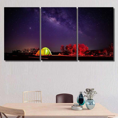 Mysterious Light Beautiful Milky Way Galaxy Sky and Space Multi Piece Panel Canvas Home Decor Housewarming Gift Ideas Poster Canvas Gallery Prints