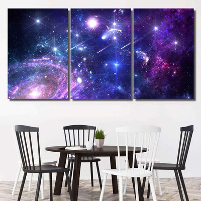Planets Galaxy Cosmos Physical Cosmology Science 1 Galaxy Sky and Space Multi Piece Panel Canvas Home Decor Housewarming Gift Ideas Poster Canvas Gallery Prints