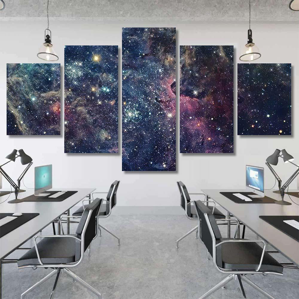 Nebulae Galaxies Elements This Image Furnished Galaxy Sky and Space Multi Piece Panel Canvas Home Decor Housewarming Gift Ideas Poster Canvas Gallery Prints
