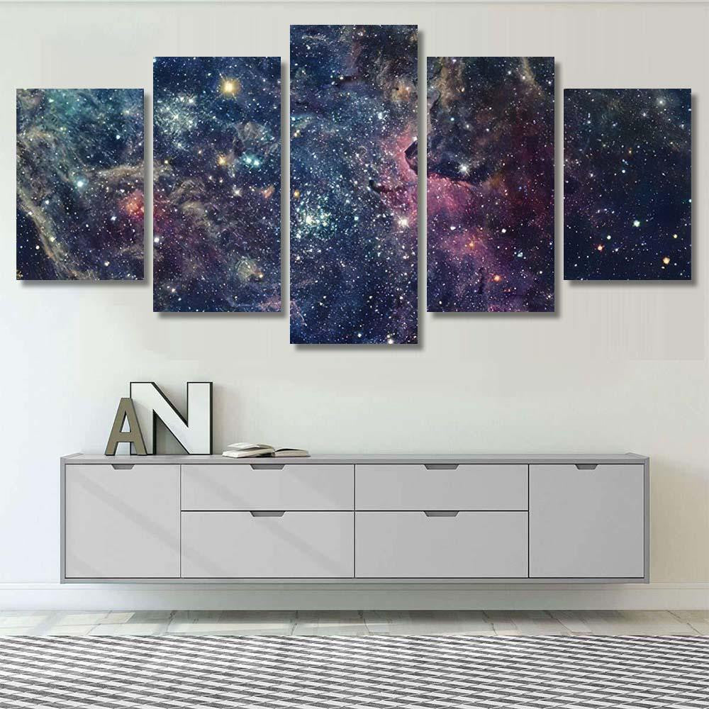 Nebulae Galaxies Elements This Image Furnished Galaxy Sky and Space Multi Piece Panel Canvas Home Decor Housewarming Gift Ideas Poster Canvas Gallery Prints