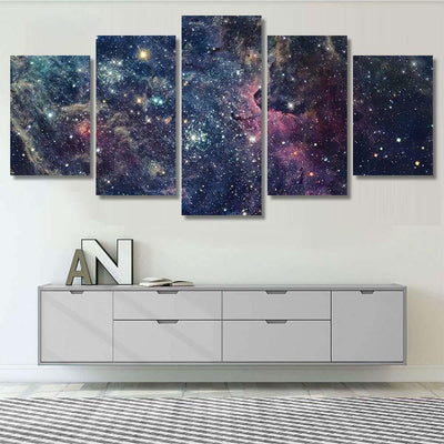 Nebulae Galaxies Elements This Image Furnished Galaxy Sky and Space Multi Piece Panel Canvas Home Decor Housewarming Gift Ideas Poster Canvas Gallery Prints