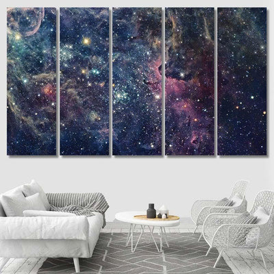 Nebulae Galaxies Elements This Image Furnished Galaxy Sky and Space Multi Piece Panel Canvas Home Decor Housewarming Gift Ideas Poster Canvas Gallery Prints