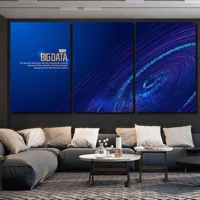 Network Technology Big Data Background Constructed Galaxy Sky and Space Multi Piece Panel Canvas Home Decor Housewarming Gift Ideas Poster Canvas Gallery Prints