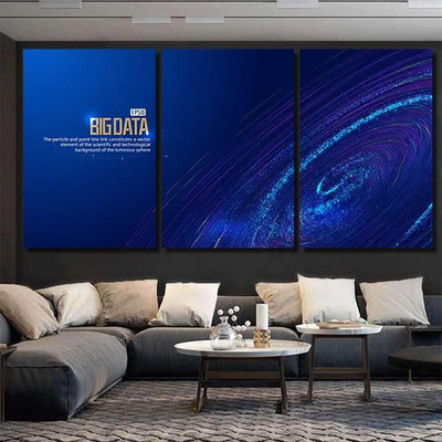 Network Technology Big Data Background Constructed Galaxy Sky and Space Multi Piece Panel Canvas Home Decor Housewarming Gift Ideas Poster Canvas Gallery Prints