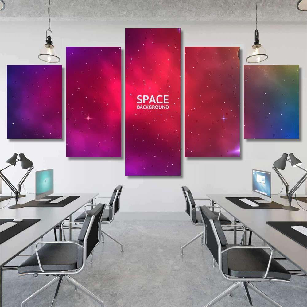 Space Background Realistic Colorful Galaxy Color Galaxy Sky and Space Multi Piece Panel Canvas Home Decor Housewarming Gift Ideas Poster Canvas Gallery Prints