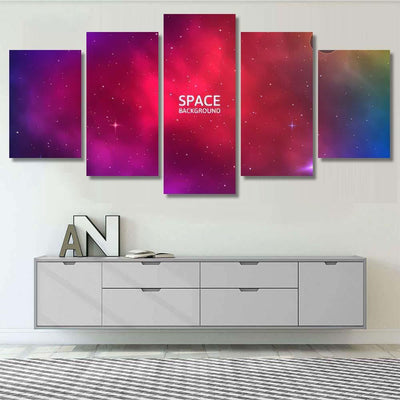 Space Background Realistic Colorful Galaxy Color Galaxy Sky and Space Multi Piece Panel Canvas Home Decor Housewarming Gift Ideas Poster Canvas Gallery Prints