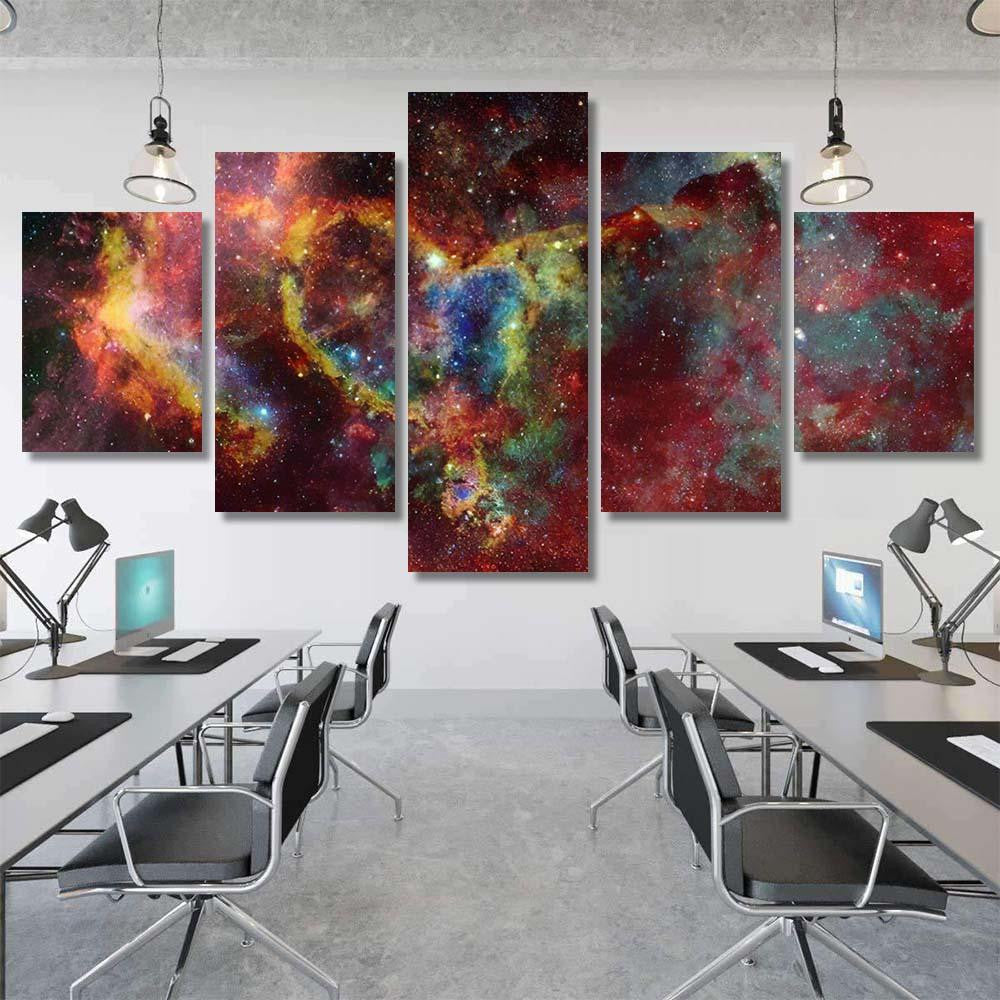 Nebula Stars Outer Space Abstract Sky Galaxy Sky and Space Multi Piece Panel Canvas Home Decor Housewarming Gift Ideas Poster Canvas Gallery Prints