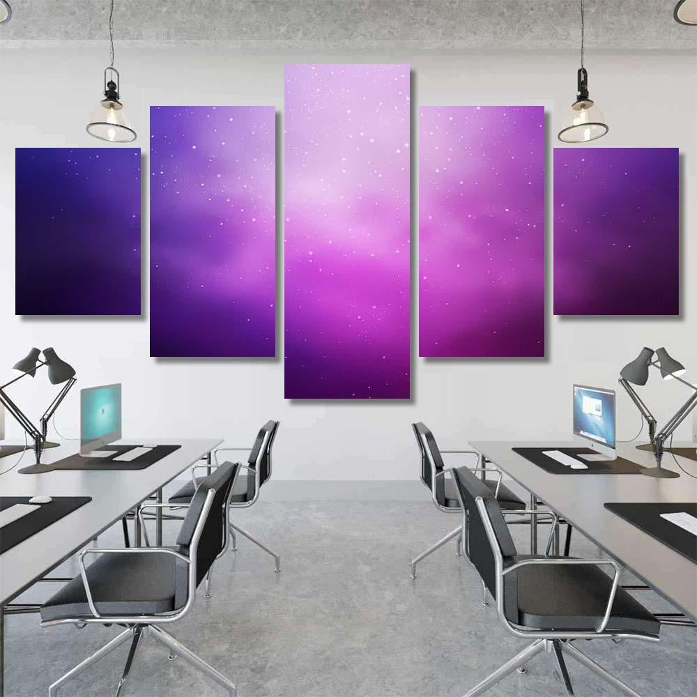 Light Purple Pink Vector Cover Astronomical Galaxy Sky and Space Multi Piece Panel Canvas Home Decor Housewarming Gift Ideas Poster Canvas Gallery Prints