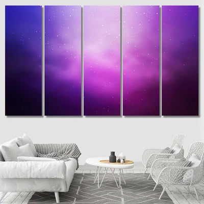 Light Purple Pink Vector Cover Astronomical Galaxy Sky and Space Multi Piece Panel Canvas Home Decor Housewarming Gift Ideas Poster Canvas Gallery Prints