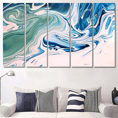 Pink Green Blue Marble Galaxy Sky and Space Multi Piece Panel Canvas Home Decor Housewarming Gift Ideas Poster Canvas Gallery Prints