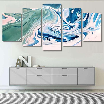 Pink Green Blue Marble Galaxy Sky and Space Multi Piece Panel Canvas Home Decor Housewarming Gift Ideas Poster Canvas Gallery Prints