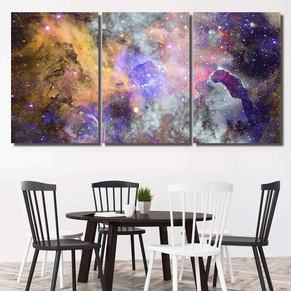 Nebula Galaxy Space Elements This Image 3 Galaxy Sky and Space Multi Piece Panel Canvas Home Decor Housewarming Gift Ideas Poster Canvas Gallery Prints
