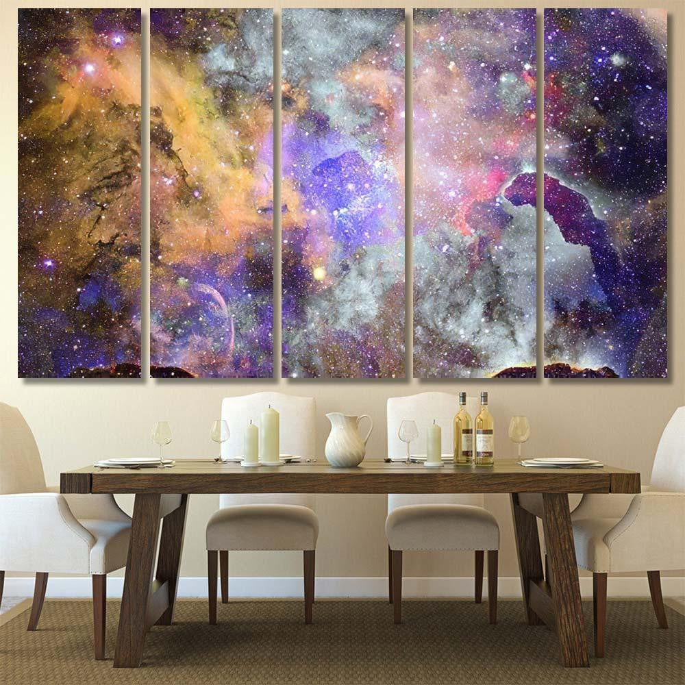 Nebula Galaxy Space Elements This Image 3 Galaxy Sky and Space Multi Piece Panel Canvas Home Decor Housewarming Gift Ideas Poster Canvas Gallery Prints