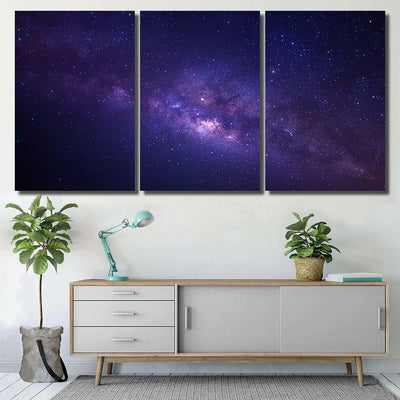 Milky Way Galaxy Stars Space Dust 11 1 Galaxy Sky and Space Multi Piece Panel Canvas Home Decor Housewarming Gift Ideas Poster Canvas Gallery Prints