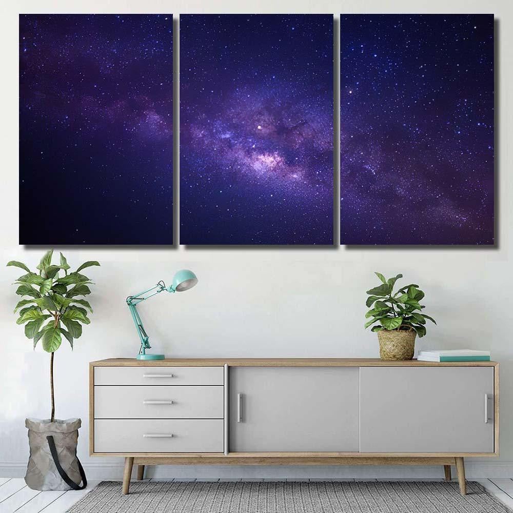 Milky Way Galaxy Stars Space Dust 11 1 Galaxy Sky and Space Multi Piece Panel Canvas Home Decor Housewarming Gift Ideas Poster Canvas Gallery Prints