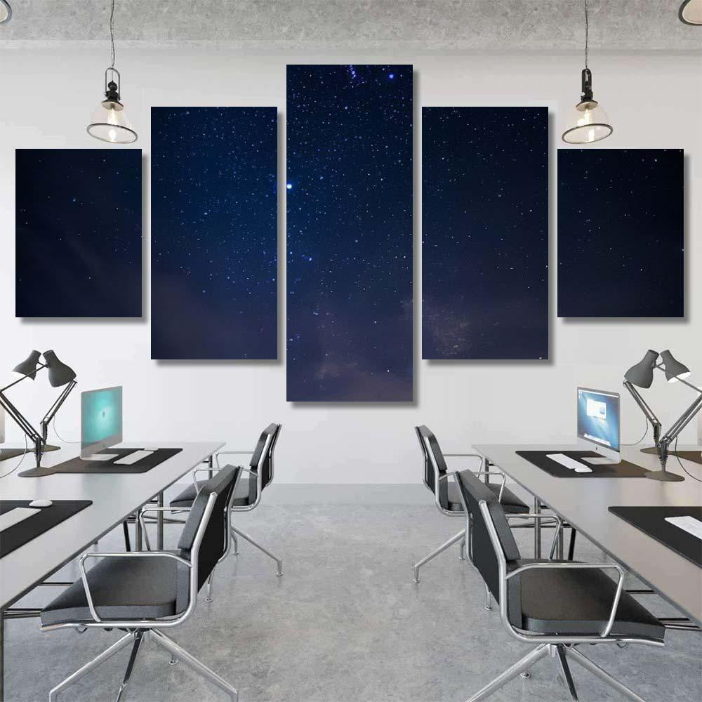 Landscape Night Sky 3 Galaxy Sky and Space Multi Piece Panel Canvas Home Decor Housewarming Gift Ideas Poster Canvas Gallery Prints