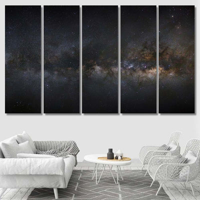 Panorama Milky Way Galaxy Stars Space 1 1 Galaxy Sky and Space Multi Piece Panel Canvas Home Decor Housewarming Gift Ideas Poster Canvas Gallery Prints