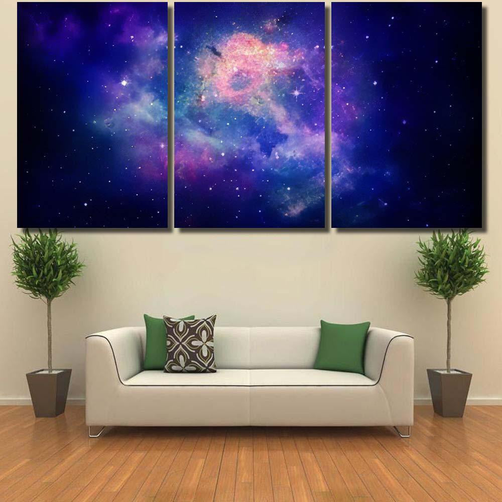 Nebula Galaxies Deep Space Elements This 2 Galaxy Sky and Space Multi Piece Panel Canvas Home Decor Housewarming Gift Ideas Poster Canvas Gallery Prints