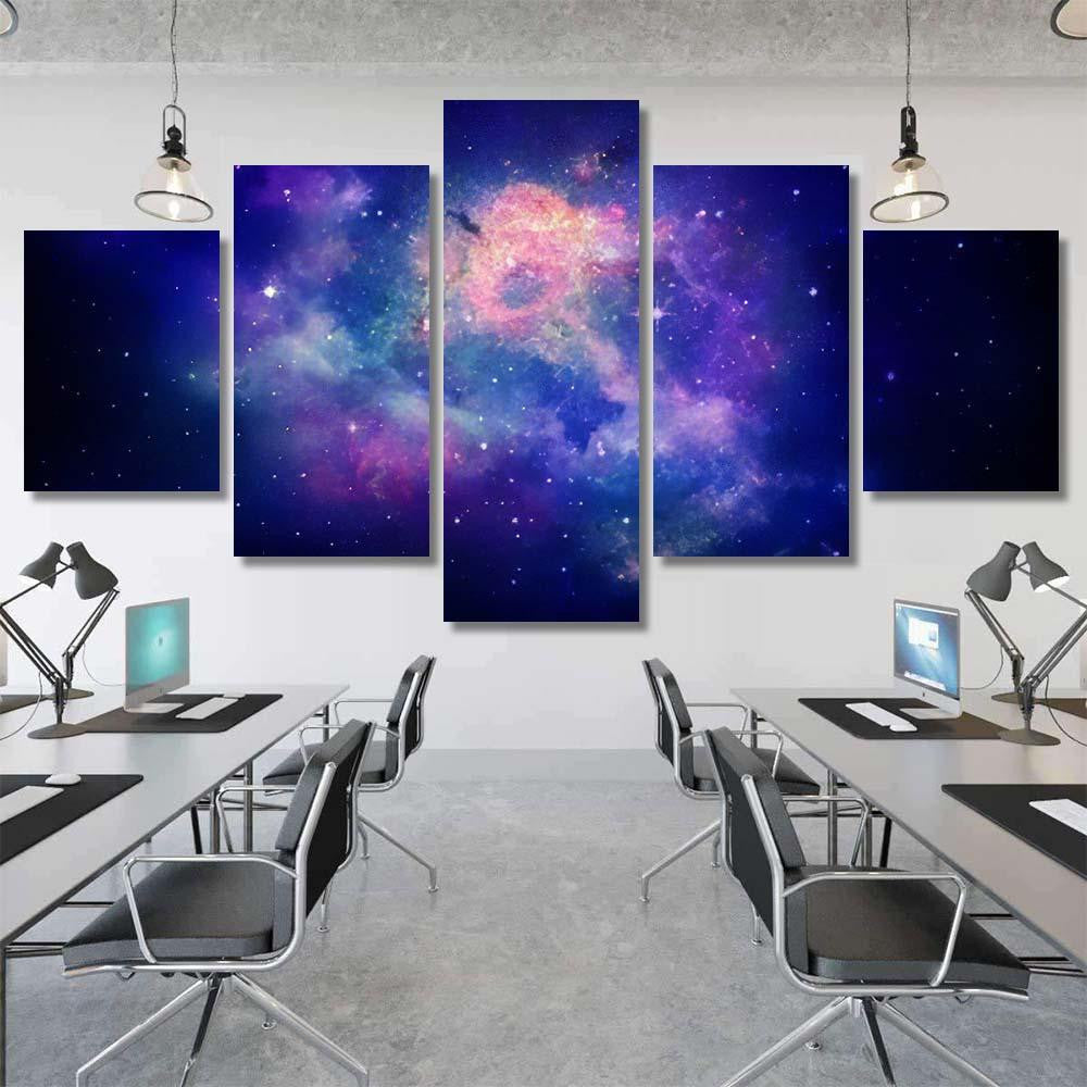 Nebula Galaxies Deep Space Elements This 2 Galaxy Sky and Space Multi Piece Panel Canvas Home Decor Housewarming Gift Ideas Poster Canvas Gallery Prints