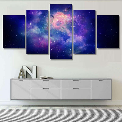 Nebula Galaxies Deep Space Elements This 2 Galaxy Sky and Space Multi Piece Panel Canvas Home Decor Housewarming Gift Ideas Poster Canvas Gallery Prints