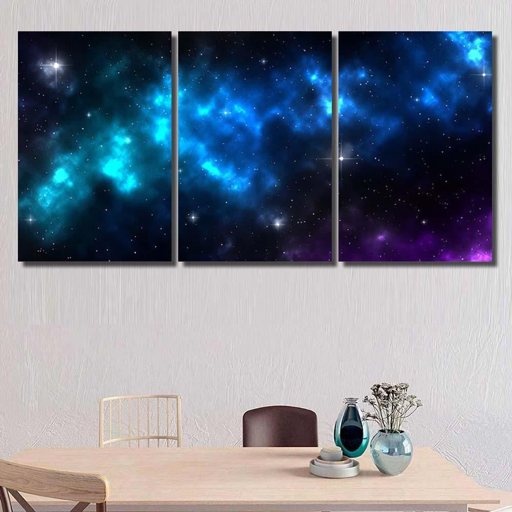 Space Galaxy Background Shining Stars Nebul A6 Galaxy Sky and Space Multi Piece Panel Canvas Home Decor Housewarming Gift Ideas Poster Canvas Gallery Prints