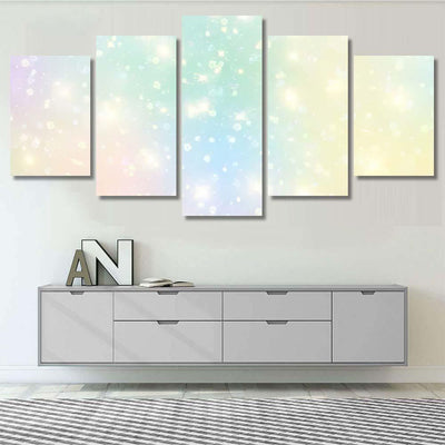 Illustration Galaxy Fantasy Background Pastel Color Galaxy Sky and Space Multi Piece Panel Canvas Home Decor Housewarming Gift Ideas Poster Canvas Gallery Prints