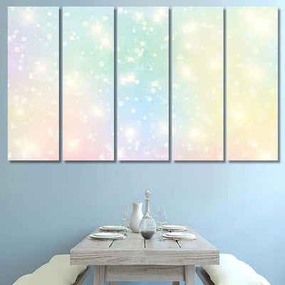Illustration Galaxy Fantasy Background Pastel Color Galaxy Sky and Space Multi Piece Panel Canvas Home Decor Housewarming Gift Ideas Poster Canvas Gallery Prints