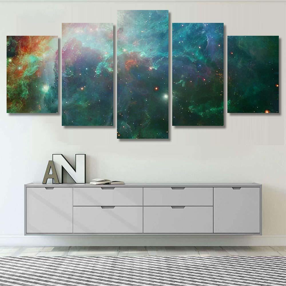Outer Space Art Starfield Awesome Nebulae Galaxy Sky and Space Multi Piece Panel Canvas Home Decor Housewarming Gift Ideas Poster Canvas Gallery Prints