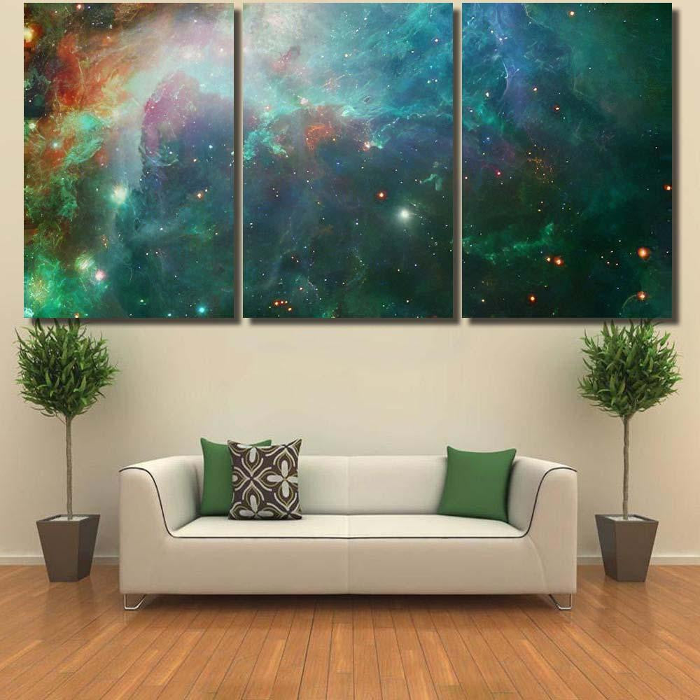 Outer Space Art Starfield Awesome Nebulae Galaxy Sky and Space Multi Piece Panel Canvas Home Decor Housewarming Gift Ideas Poster Canvas Gallery Prints