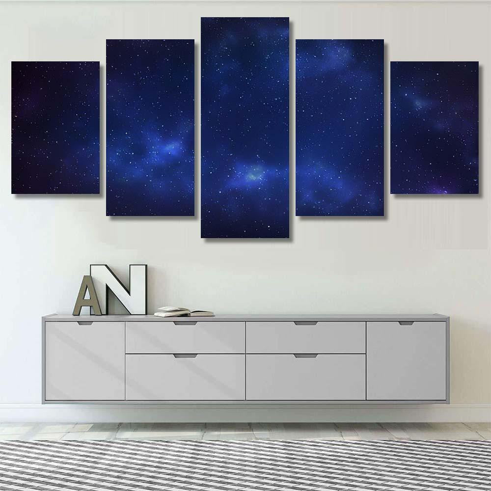 Milky Way Galaxy Stars Space Background 1 Galaxy Sky and Space Multi Piece Panel Canvas Home Decor Housewarming Gift Ideas Poster Canvas Gallery Prints