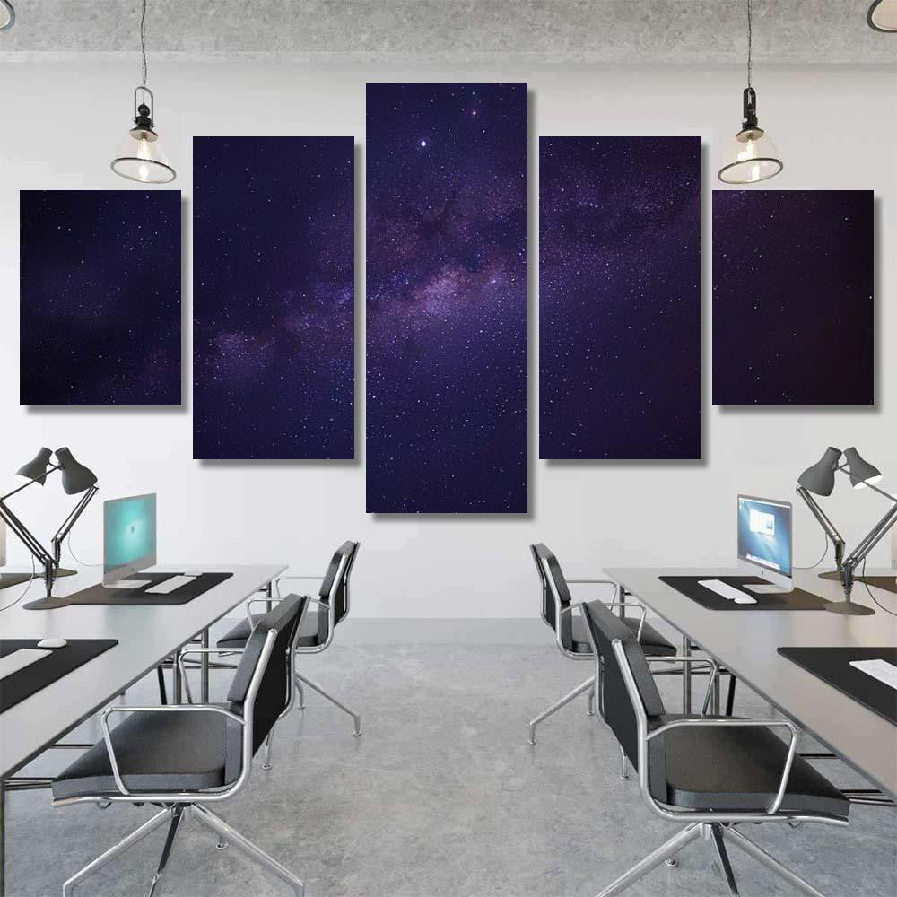 Panorama View Universe Space Shot Milky Galaxy Sky and Space Multi Piece Panel Canvas Home Decor Housewarming Gift Ideas Poster Canvas Gallery Prints
