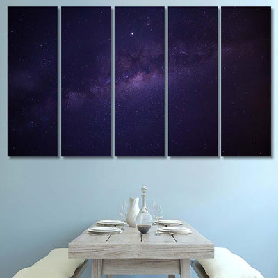 Panorama View Universe Space Shot Milky Galaxy Sky and Space Multi Piece Panel Canvas Home Decor Housewarming Gift Ideas Poster Canvas Gallery Prints