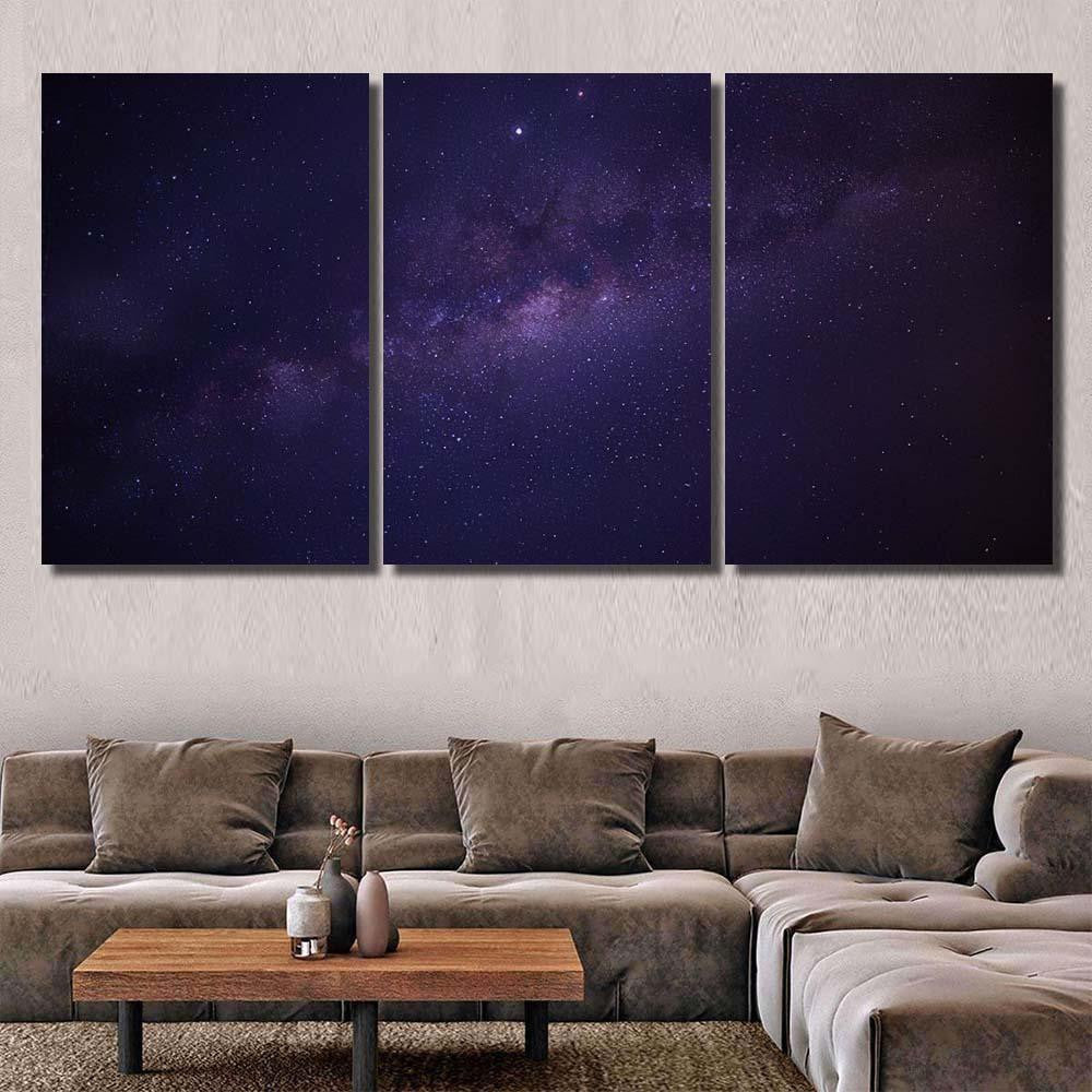 Panorama View Universe Space Shot Milky Galaxy Sky and Space Multi Piece Panel Canvas Home Decor Housewarming Gift Ideas Poster Canvas Gallery Prints