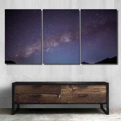 Milky Way Galaxy Many Stars Rise Galaxy Sky and Space Multi Piece Panel Canvas Home Decor Housewarming Gift Ideas Poster Canvas Gallery Prints