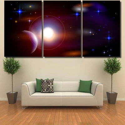 Magic Space Planets Stars Constellations Nebulae Galaxy Sky and Space Multi Piece Panel Canvas Home Decor Housewarming Gift Ideas Poster Canvas Gallery Prints