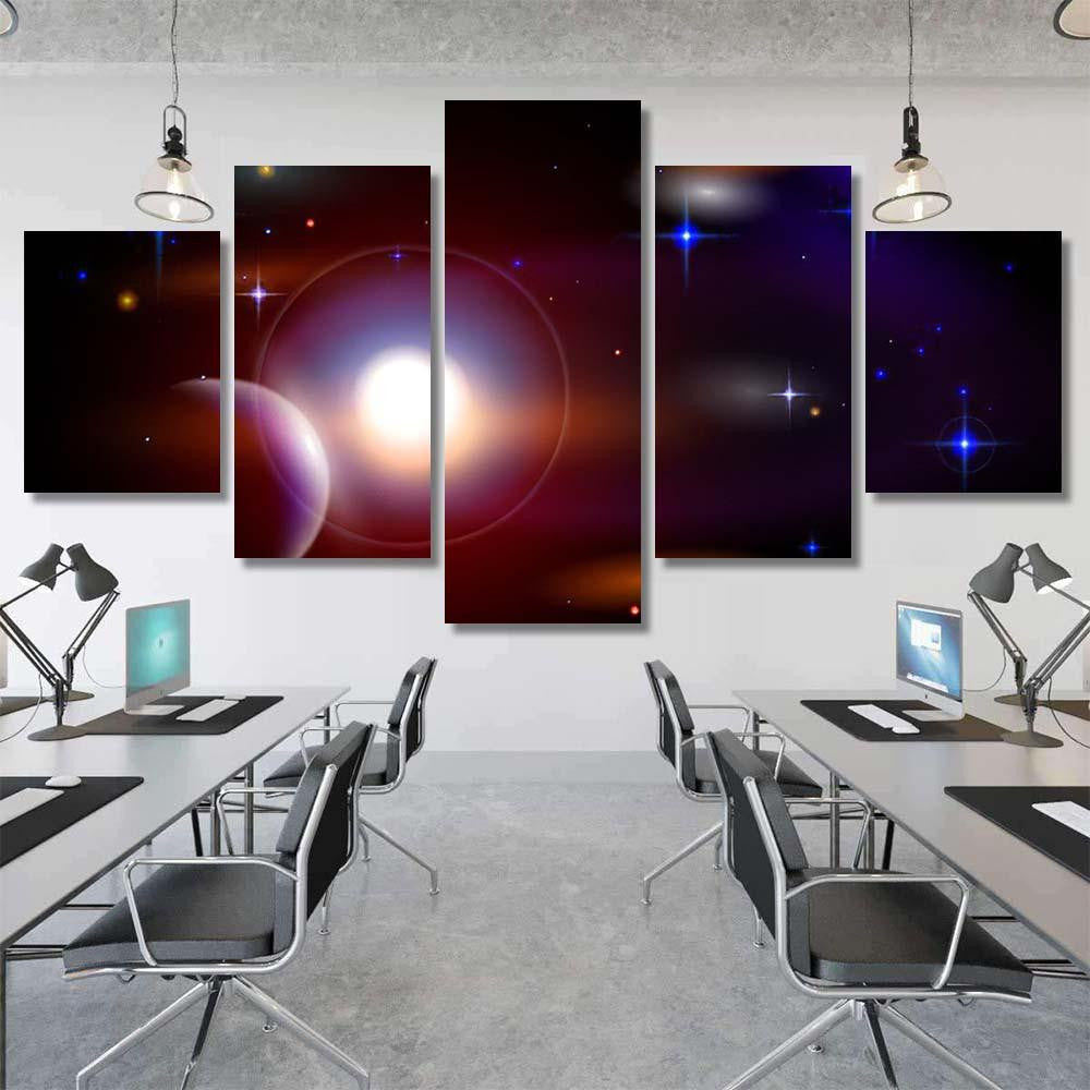 Magic Space Planets Stars Constellations Nebulae Galaxy Sky and Space Multi Piece Panel Canvas Home Decor Housewarming Gift Ideas Poster Canvas Gallery Prints