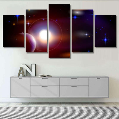 Magic Space Planets Stars Constellations Nebulae Galaxy Sky and Space Multi Piece Panel Canvas Home Decor Housewarming Gift Ideas Poster Canvas Gallery Prints