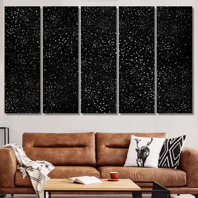 Stars Dust Scattered Glitter Comet Galaxy 1 Galaxy Sky and Space Multi Piece Panel Canvas Home Decor Housewarming Gift Ideas Poster Canvas Gallery Prints